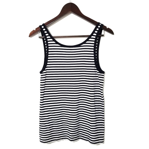 J. Crew Navy & White Stripped Tank - Picture 3 of 4